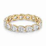 Pear Floating Lab-Grown Diamond Eternity Ring — 4 CTW — 14K Yellow Gold — illustrative rendering