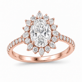 Oval Petal Halo in 14K rose gold — illustrative design rendering