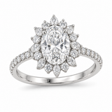 Oval Petal Halo in 14K white gold — illustrative design rendering