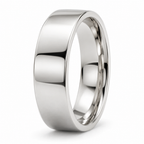 Men’s Signature 6mm Gold Wedding Band in 14K white gold — illustrative product rendering