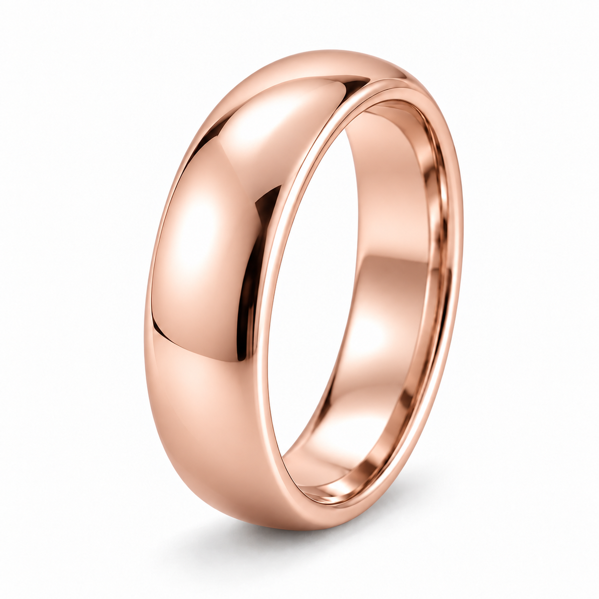 Men’s Classic Dome 5mm Gold Wedding Band in 14K rose gold — illustrative product rendering