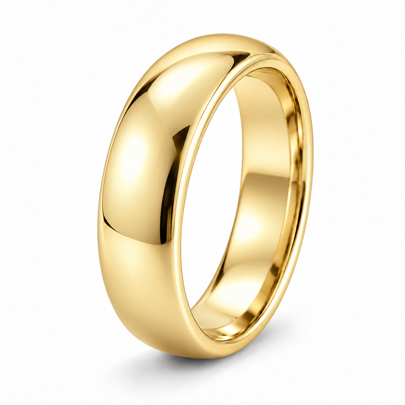 Men’s Classic Dome 5mm Gold Wedding Band in 14K yellow gold — illustrative product rendering