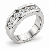 Men’s Channel Set Lab Diamond Band — 2 CTW in 14K white gold — illustrative product rendering