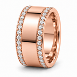 Men’s Edge Pavé Lab Diamond Band — 1.50 CTW in 14K rose gold — illustrative product rendering