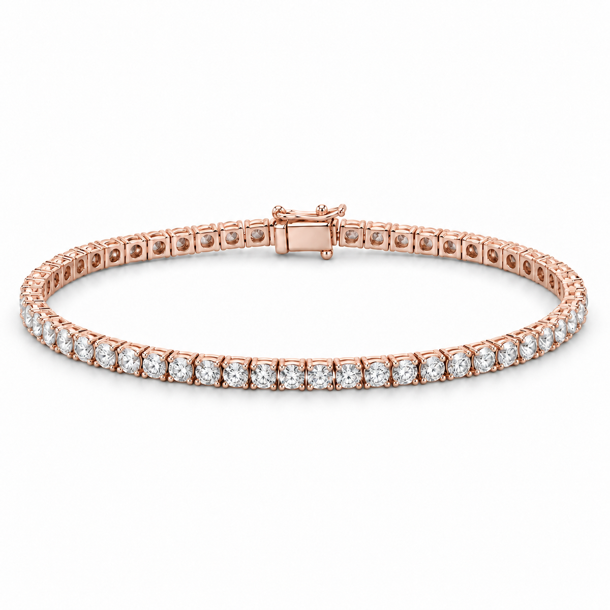 Men’s Essential Tennis Lab Diamond Bracelet — 1 CTW in 14K rose gold — illustrative product rendering