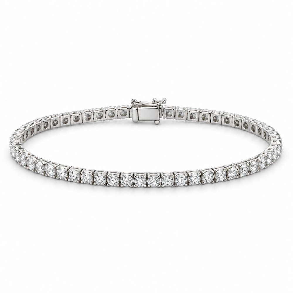 Men’s Essential Tennis Lab Diamond Bracelet — 1 CTW in 14K white gold — illustrative product rendering