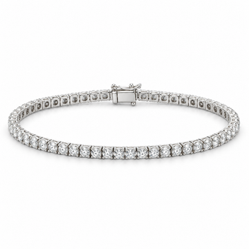 Men’s Essential Tennis Lab Diamond Bracelet — 1 CTW in 14K white gold — illustrative product rendering