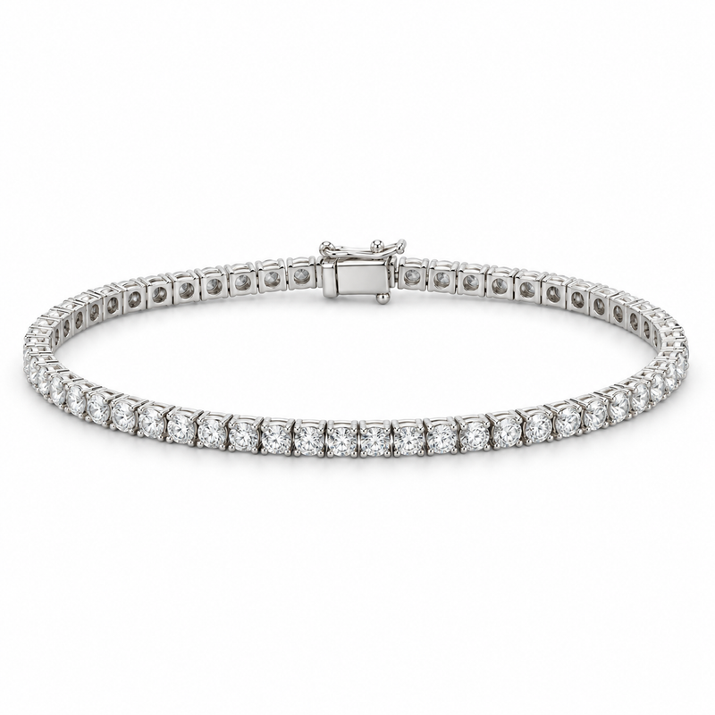 Men’s Essential Tennis Lab Diamond Bracelet — 1 CTW in 14K white gold — illustrative product rendering