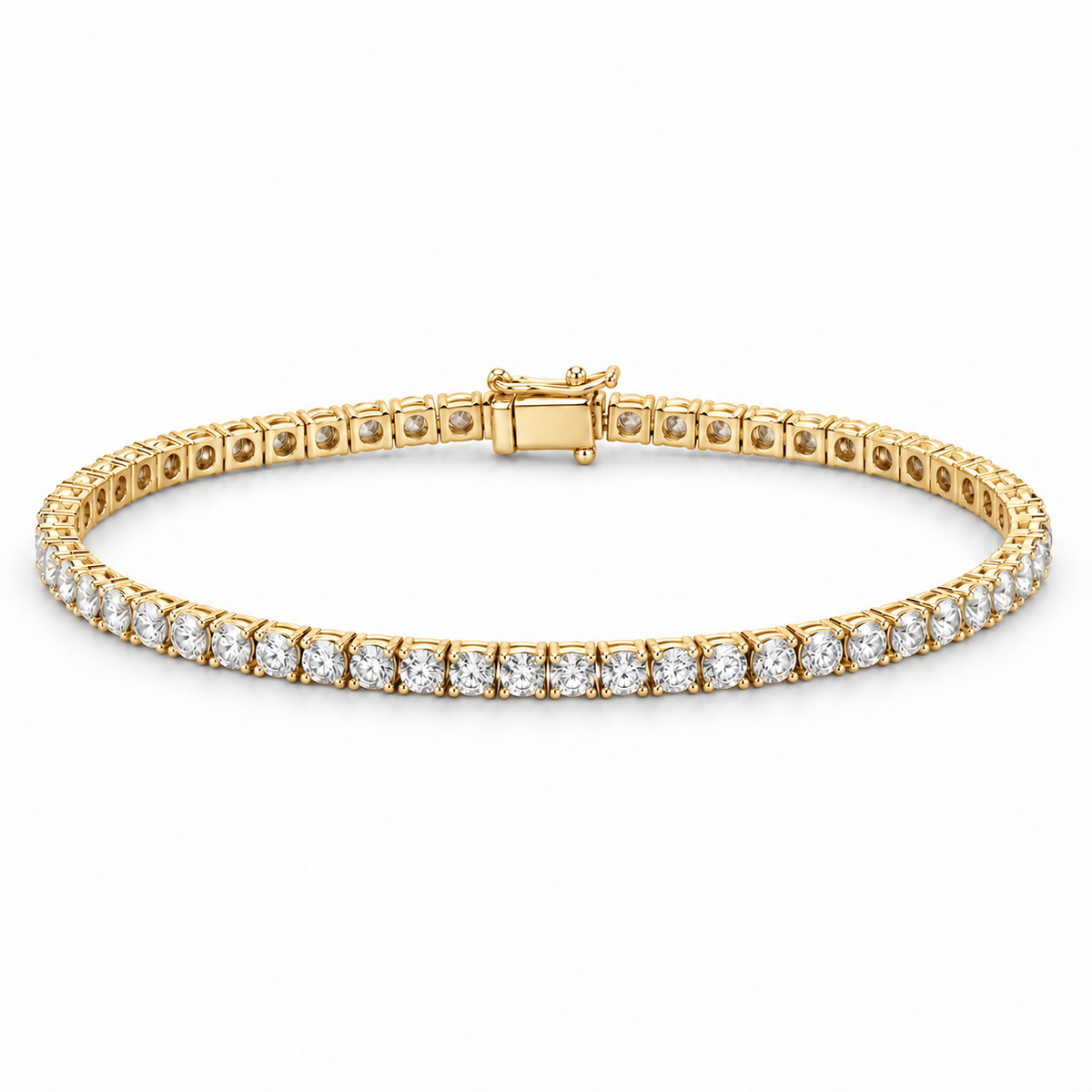 Men’s Essential Tennis Lab Diamond Bracelet — 1 CTW in 14K yellow gold — illustrative product rendering