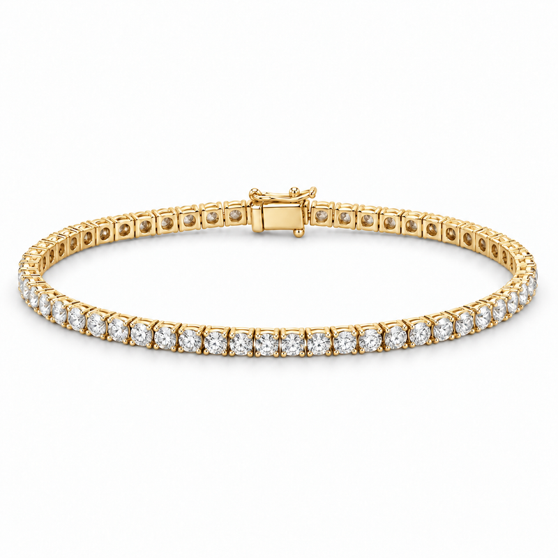 Men’s Essential Tennis Lab Diamond Bracelet — 1 CTW in 14K yellow gold — illustrative product rendering