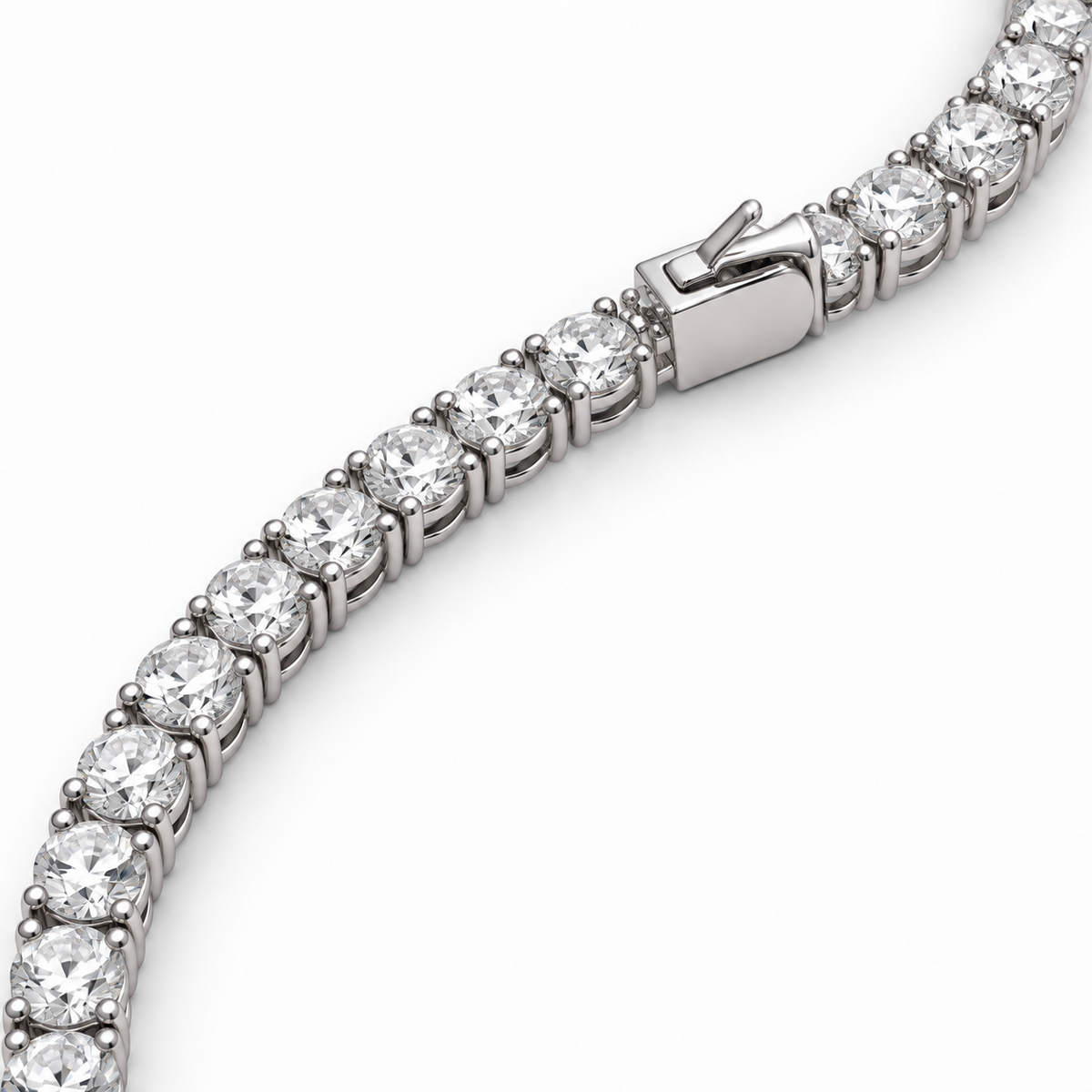 Men’s Classic Tennis Lab Diamond Necklace — 15 CTW — alternate angle — illustrative rendering