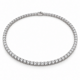 Men’s Classic Tennis Lab Diamond Necklace — 15 CTW in 14K white gold — illustrative product rendering
