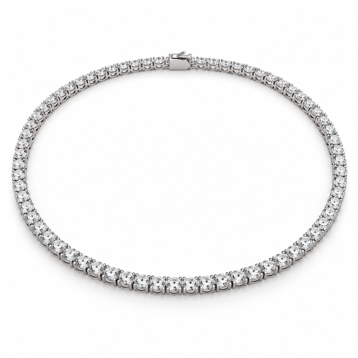 Men’s Classic Tennis Lab Diamond Necklace — 15 CTW in 14K white gold — illustrative product rendering
