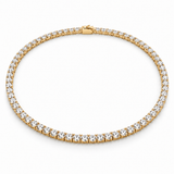 Men’s Classic Tennis Lab Diamond Necklace — 15 CTW in 14K yellow gold — illustrative product rendering