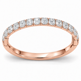 Men’s Asscher Lab Diamond Bangle — 10.75 CTW in 14K Rose Gold — original product render