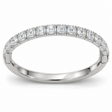 Men’s Asscher Lab Diamond Bangle — 10.75 CTW in 14K white gold — illustrative design rendering