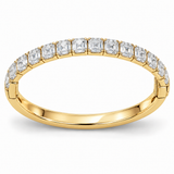Men’s Asscher Lab Diamond Bangle — 10.75 CTW in 14K Yellow Gold — original product render