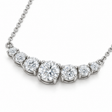 Seven-Stone Graduated Lab Diamond Necklace — alternate close-up angle, illustrative design rendering