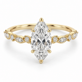 Marquise Vine Lab-Grown Diamond Engagement Ring — main illustrative render