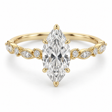 Marquise Vine Lab-Grown Diamond Engagement Ring — main illustrative render