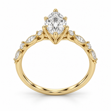 Marquise Vine Lab-Grown Diamond Engagement Ring — side illustrative render