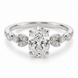 Oval Floating Marquise Lab-Grown Diamond Engagement Ring — main illustrative render