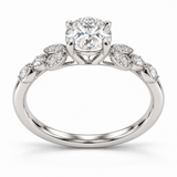 Oval Floating Marquise Lab-Grown Diamond Engagement Ring — side illustrative render