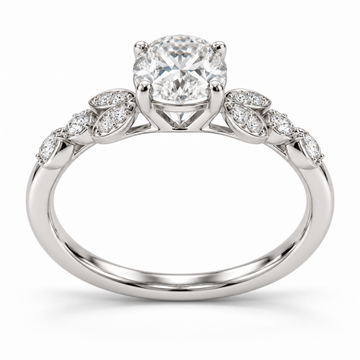Oval Floating Marquise Lab-Grown Diamond Engagement Ring — side illustrative render
