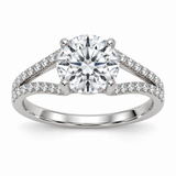 Round Open Split Shank Lab-Grown Diamond Engagement Ring — main illustrative render