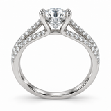 Round Open Split Shank Lab-Grown Diamond Engagement Ring — side illustrative render