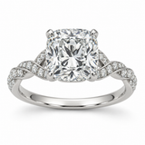 Cushion Swirl Lab-Grown Diamond Engagement Ring — main illustrative render