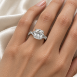 Cushion Swirl Lab-Grown Diamond Engagement Ring — on-hand illustrative render