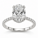 Oval Double Prong Hidden Halo Lab-Grown Diamond Engagement Ring — main illustrative render