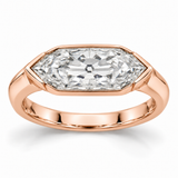Vintage East-West Dutch Marquise Solitaire Lab-Grown Diamond Engagement Ring in 14K Rose Gold — illustrative rendering