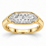 Vintage East-West Dutch Marquise Solitaire Lab-Grown Diamond Engagement Ring in 14K Yellow Gold — illustrative rendering