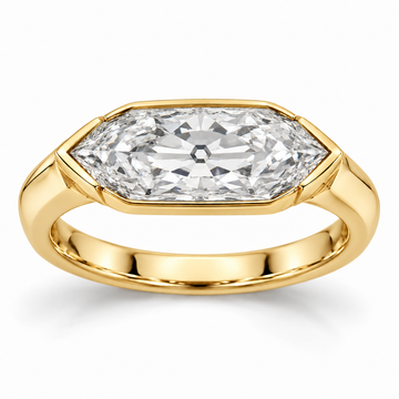 Vintage East-West Dutch Marquise Solitaire Lab-Grown Diamond Engagement Ring in 14K Yellow Gold — illustrative rendering