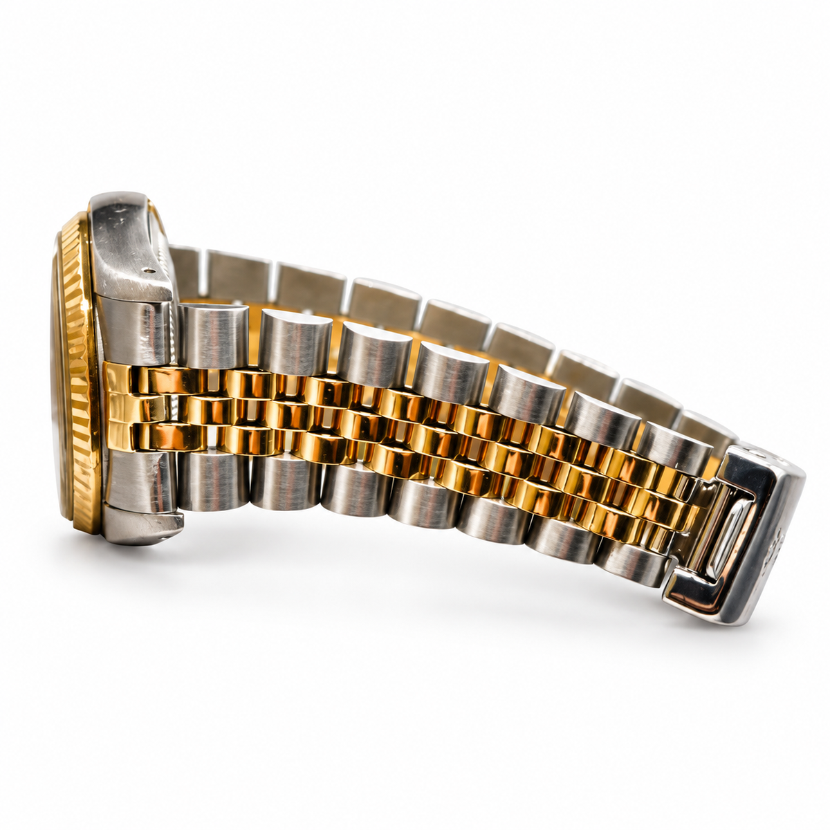 Rolex Datejust 68273 Jubilee bracelet side view — white background