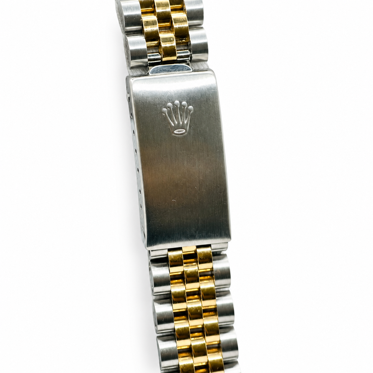 Rolex Datejust 68273 Jubilee clasp close-up — white background