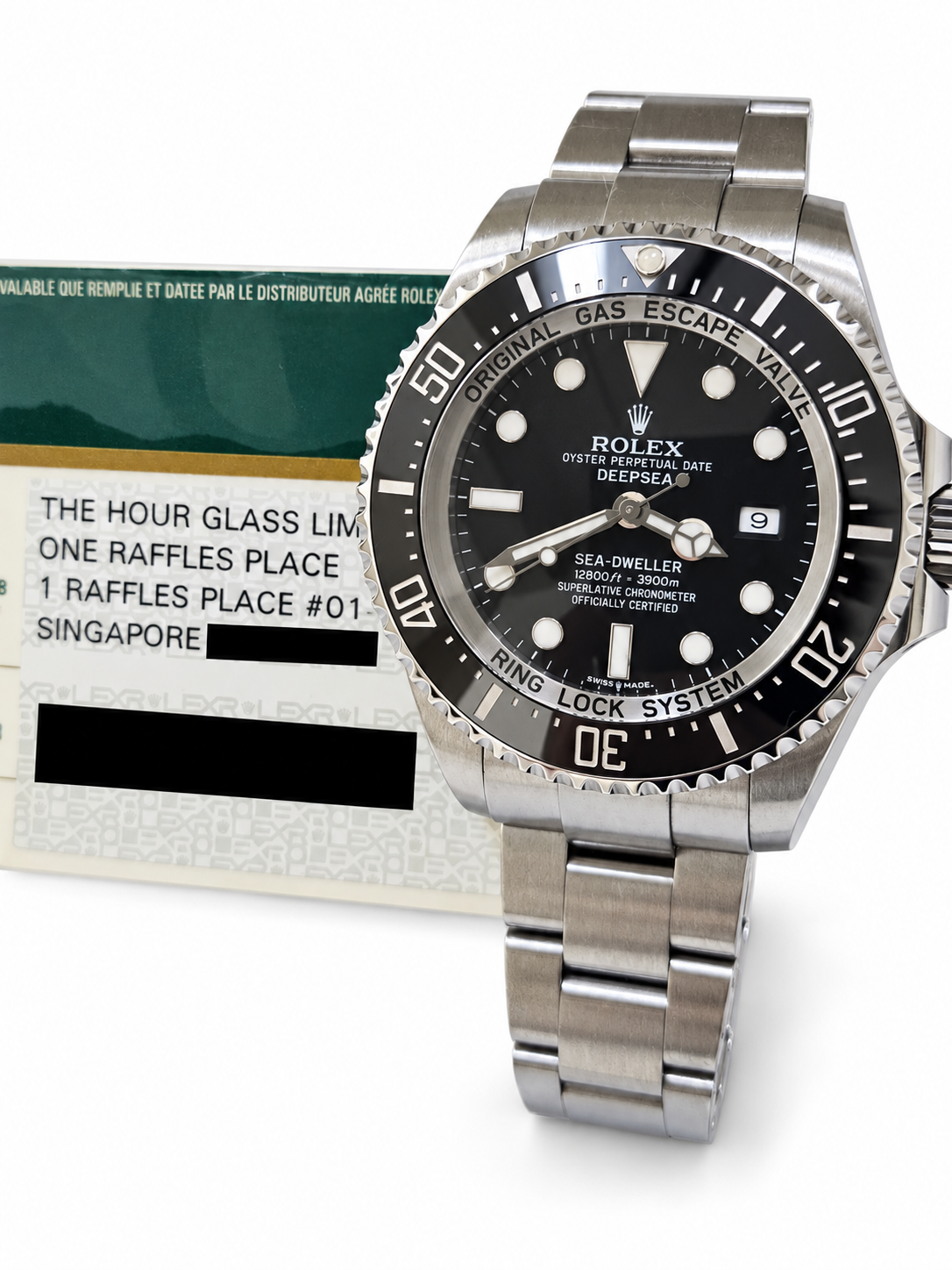 Pre-owned Rolex Deepsea 116660 — view 3, identifying certificate details redacted