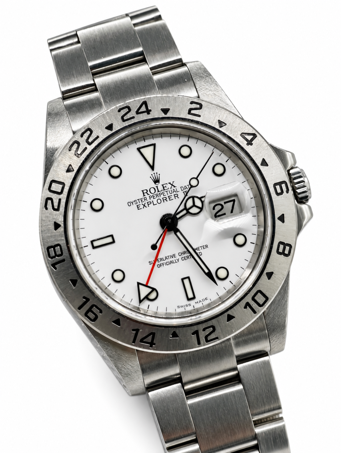 Pre-owned Rolex Explorer II 16570 — white dial