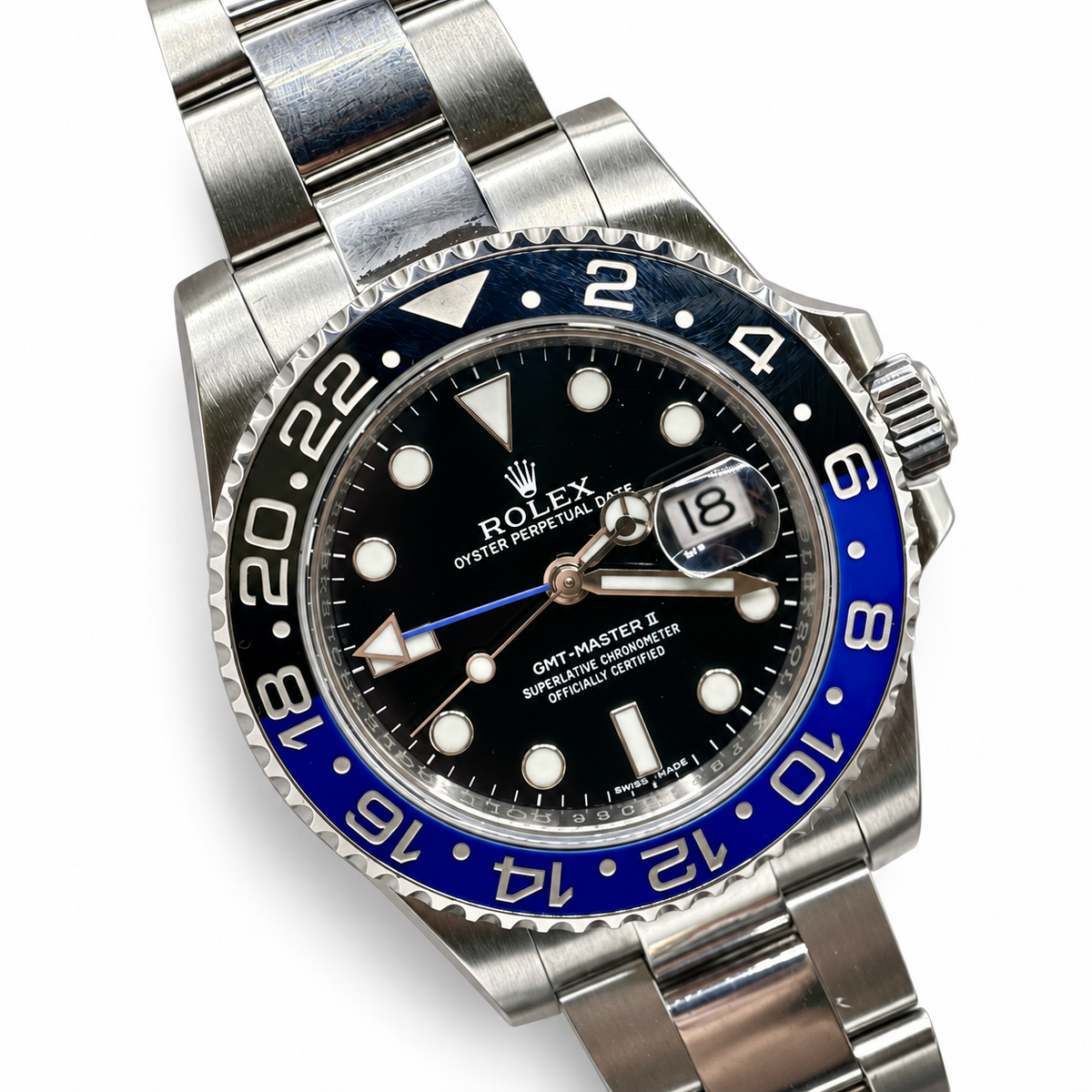 Pre-Owned Rolex GMT-Master II Batman 40mm 116710BLNR — Oyster Bracelet