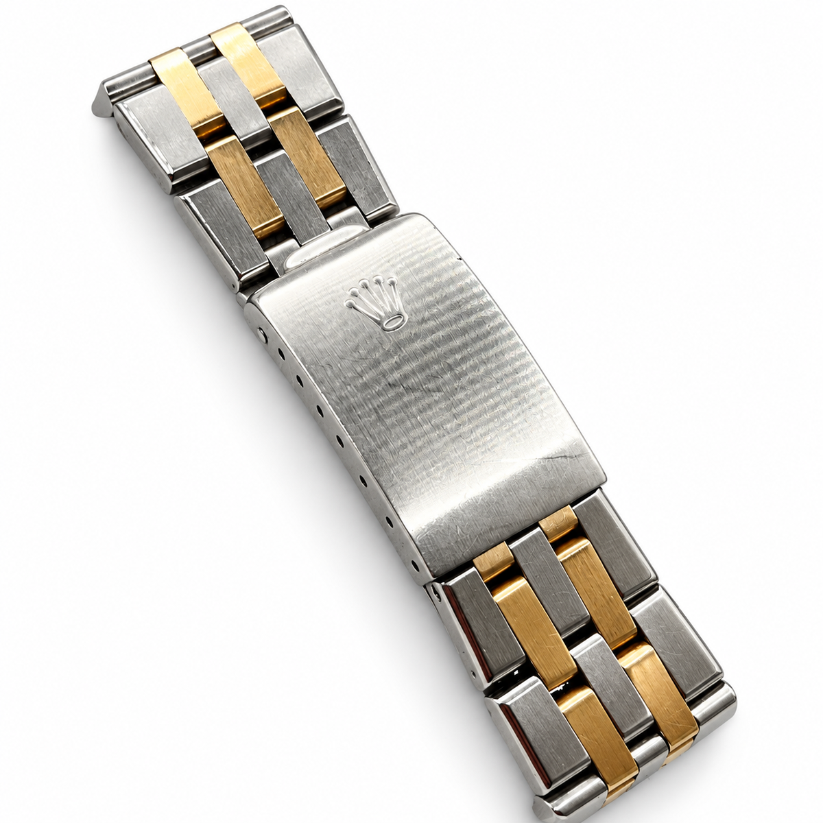 Rolex Oysterquartz Datejust 17013 integrated bracelet clasp — white background