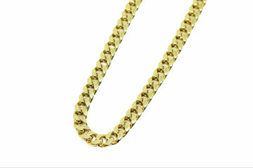 Mens Hollow Miami Cuban Link Chain | 14Kt Yellow Gold