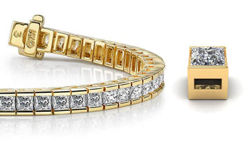 Classic Princess Cut Lab-Grown Diamond Tennis Bracelet