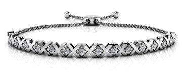 Adjustable Xoxo Lab-Grown Diamond Bracelet