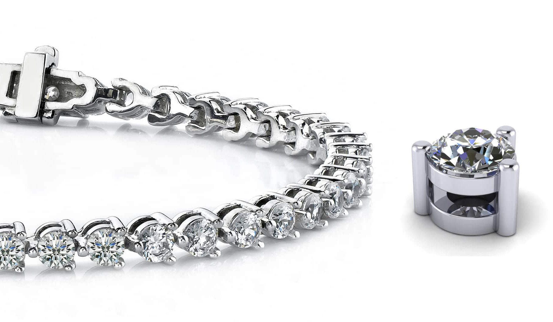 Timeless Three Prong Tennis Bracelet