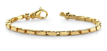 Flat Oval Link Metal Bracelet