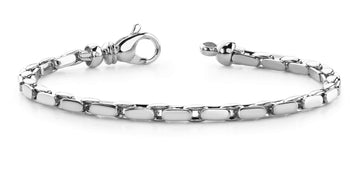 Flat Oval Link Metal Bracelet