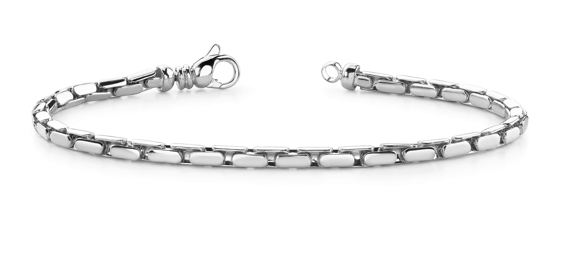 Small Flat Oval Link Metal Bracelet