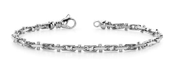 Cross And Buckle Link Bracelet